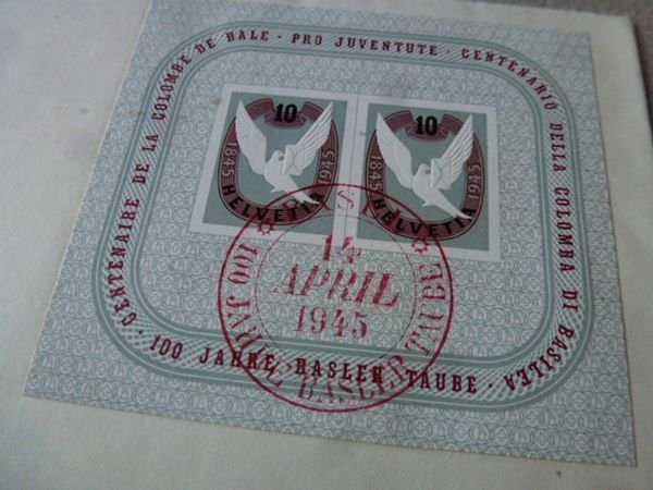 Tutti i francobolli: Block + 100 Jahre Basler Taube auf Brief – Usato da Walkringen venduto da Casablanca777 1