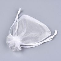 Schmuckbeutel Organza weiss 9x12 cm