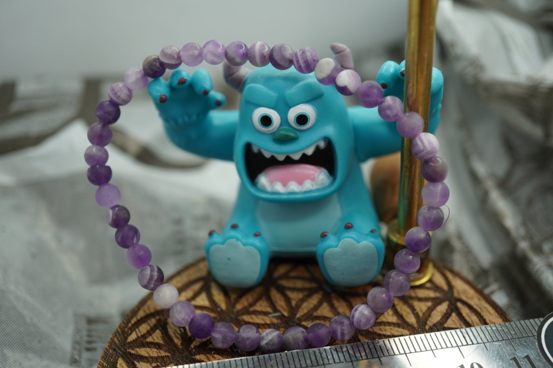 Mineralien & Heilsteine: Amethyst   Matt  Kugel  Armband mit Gummizug – Neu und originalverpackt aus Eschenbach SG von topstone 4
