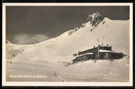 Parsennhütte, Panorama mit Grünhorn im