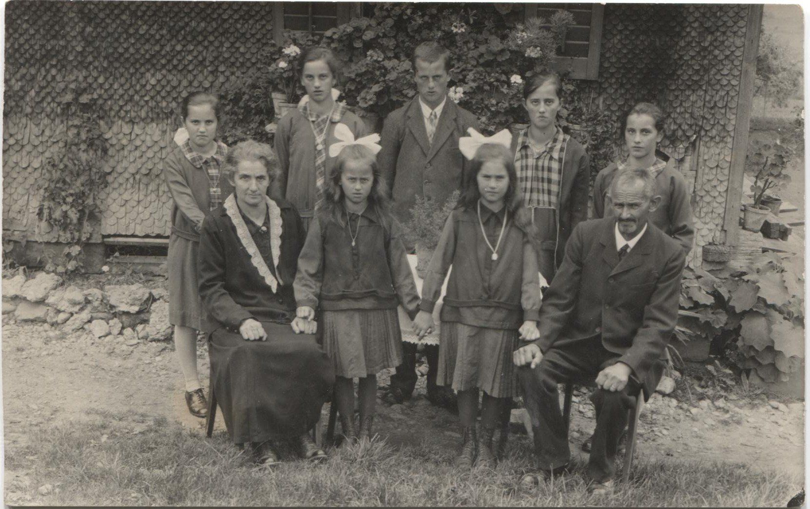 Ansichtskarten: Landwirtschaft/Bauernfamilie 1920 Schötz LU? – Gebraucht aus Wil SG von Clanx