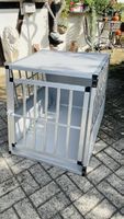 Hundetransportbox Aluminium silber neuwertiger Zustand