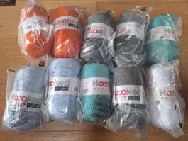 Lot de 10 pelotes de fil Hoooked couleur mixte. XL