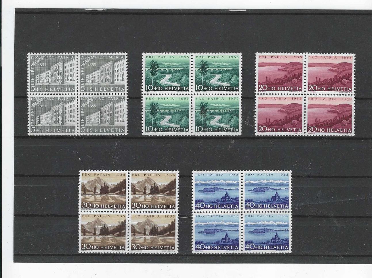 Tutti i francobolli: CH PRO PATRIA 1955 ** – Nuovo (secondo la descrizione) da Dintikon venduto da bonita099
