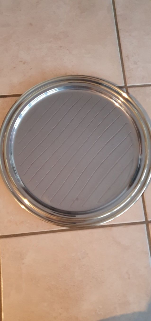 Piatti di portata: Plateau de service en inox 18/10 – Nuovo (secondo la descrizione) da Moutier venduto da mai_pq7w