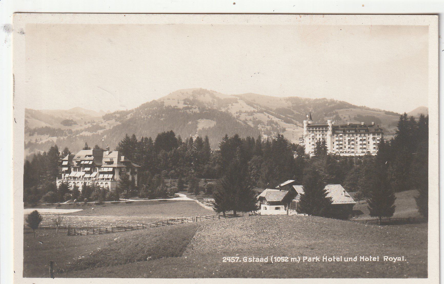 Cartoline postali: Gstaad-Parkhotel und Hotel Royal – Usato da uttwil venduto da Koehlerfred