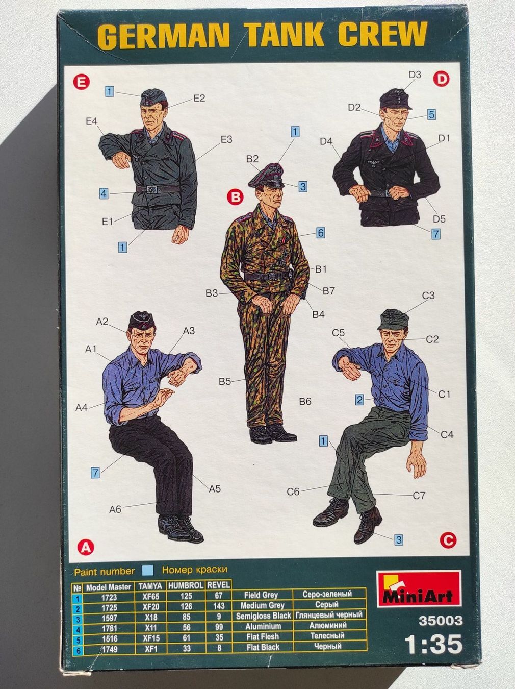 Statuette: Deutsche Panzermannschaft, Bausatz von Miniart 1/35 – Nuovo e nell'imballaggio originale da La Chaux-de-Fonds venduto da Bausaetze 1