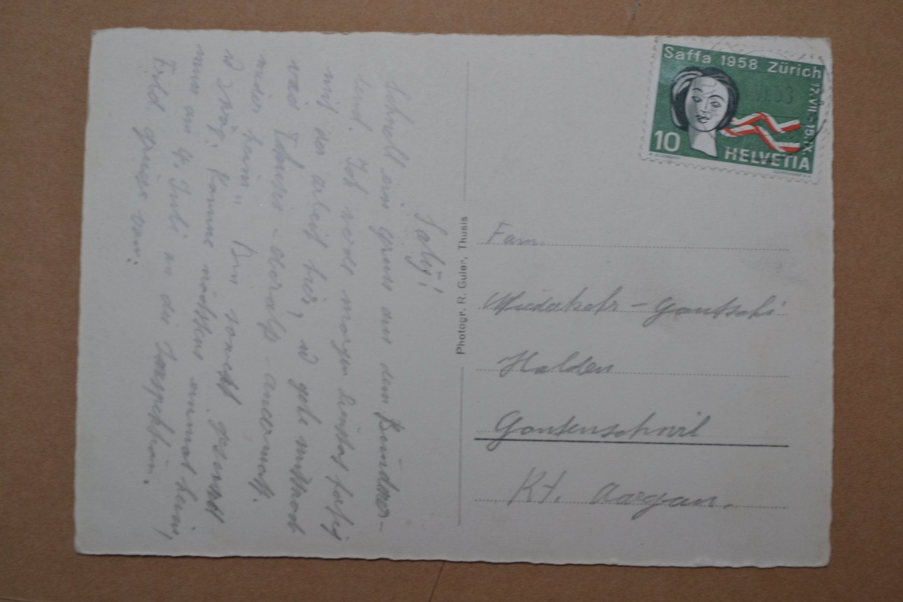Cartoline postali: AK Ausserferrera mit Cresta und Piz Timun GR – Usato da Beinwil am See venduto da kajak55 1