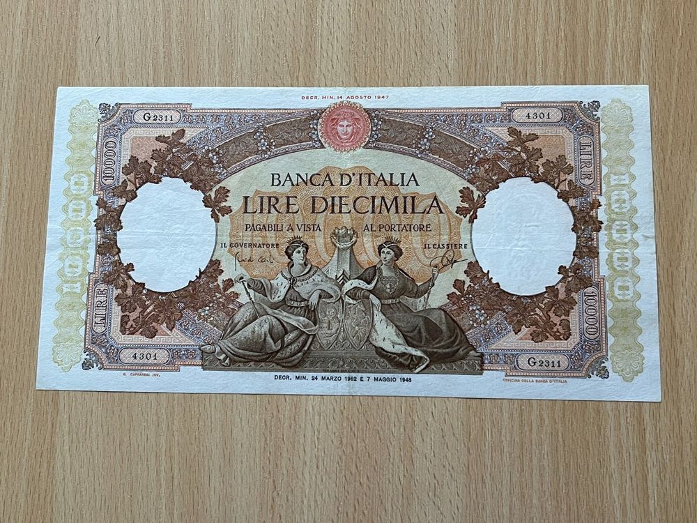 Banknoten Italien 10'000 Lire 24.03.1962 | Kaufen auf Ricardo