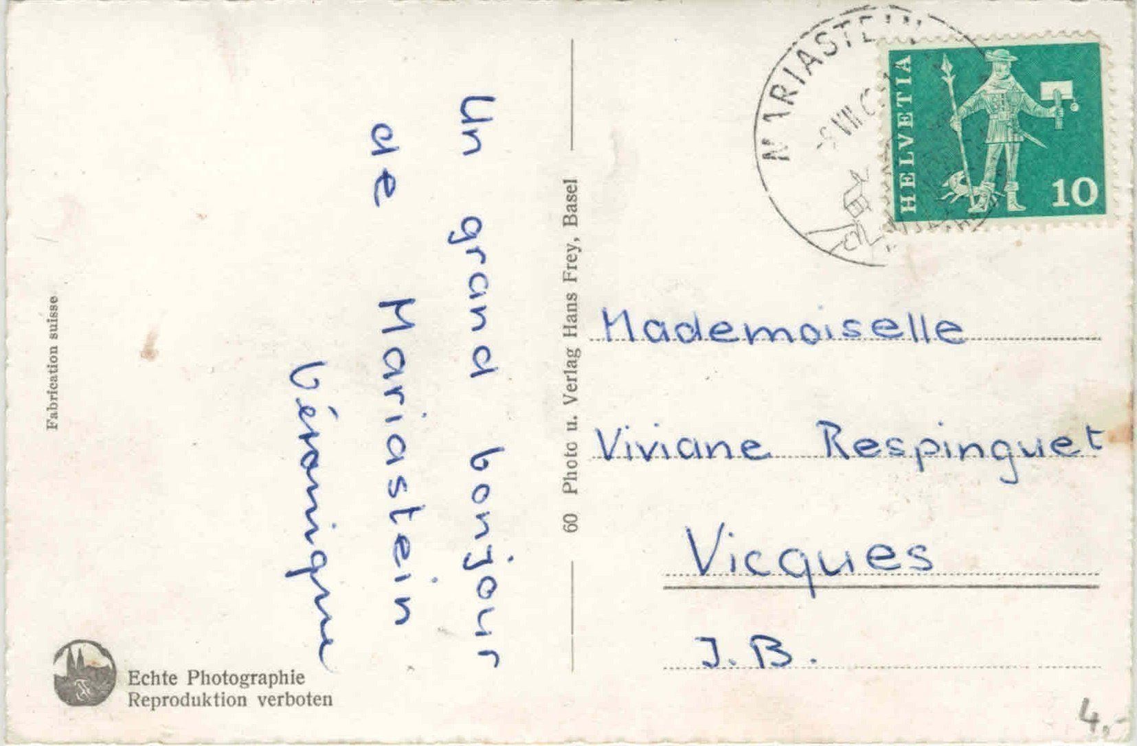 Cartoline postali: SO 11 Mariastein 7 Bilder 60-er – Usato da Fribourg venduto da philafri 1