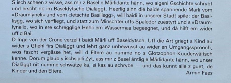 Bücher: Inge Von Der Crone  Dr Letscht Basilisgg. Basler Märchen RAR – Gebraucht aus Basel von Luge 3
