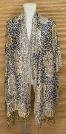 Kuscheliger Paisley Umhang Schal aus Viskose Wendeschal