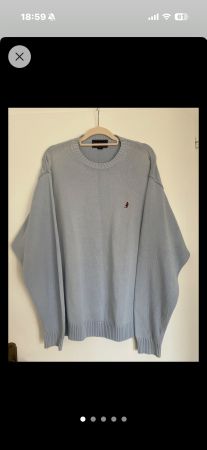 Pull maille bleu ciel - XXXL
