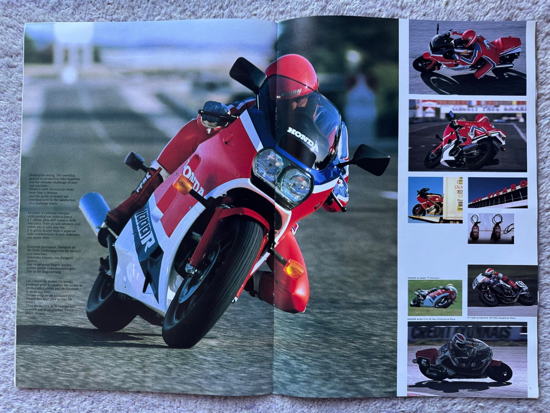 Honda Strada: Honda VF 1000 R , prospectus grand format – Usato da Morrens VD venduto da kawah2 5