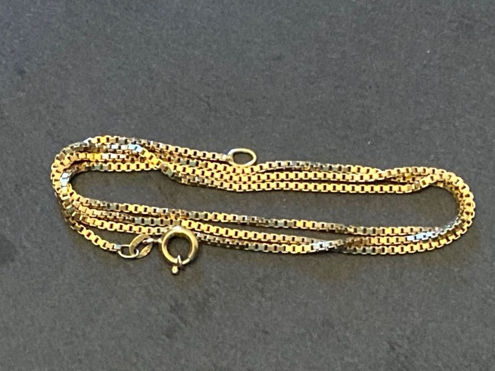 1,2mm Veneziakette Rund Aus 333 Gelbgold 45cm