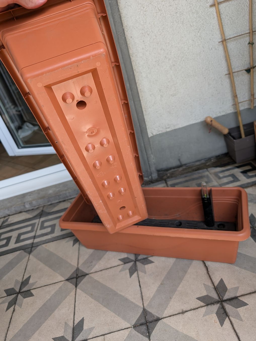 Vasi per fiori: 2er Set Blumentopf braun, 59x21cm, Plastik  – Usato da Zürich venduto da Hedkandi 4
