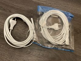 2x Netzkabel weiss 5m  für Bang Olufsen NEU !
