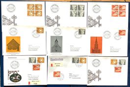 1973  FDC mit Div. ilustr. Architektur und Kunsthandwerke