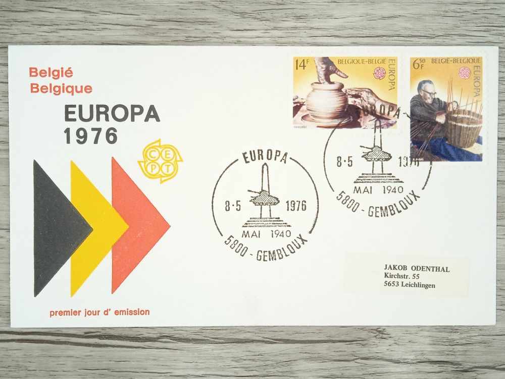 TR77 Enveloppe + Timbre Belgique 1976 Theme Aviation (Gebraucht) in ...