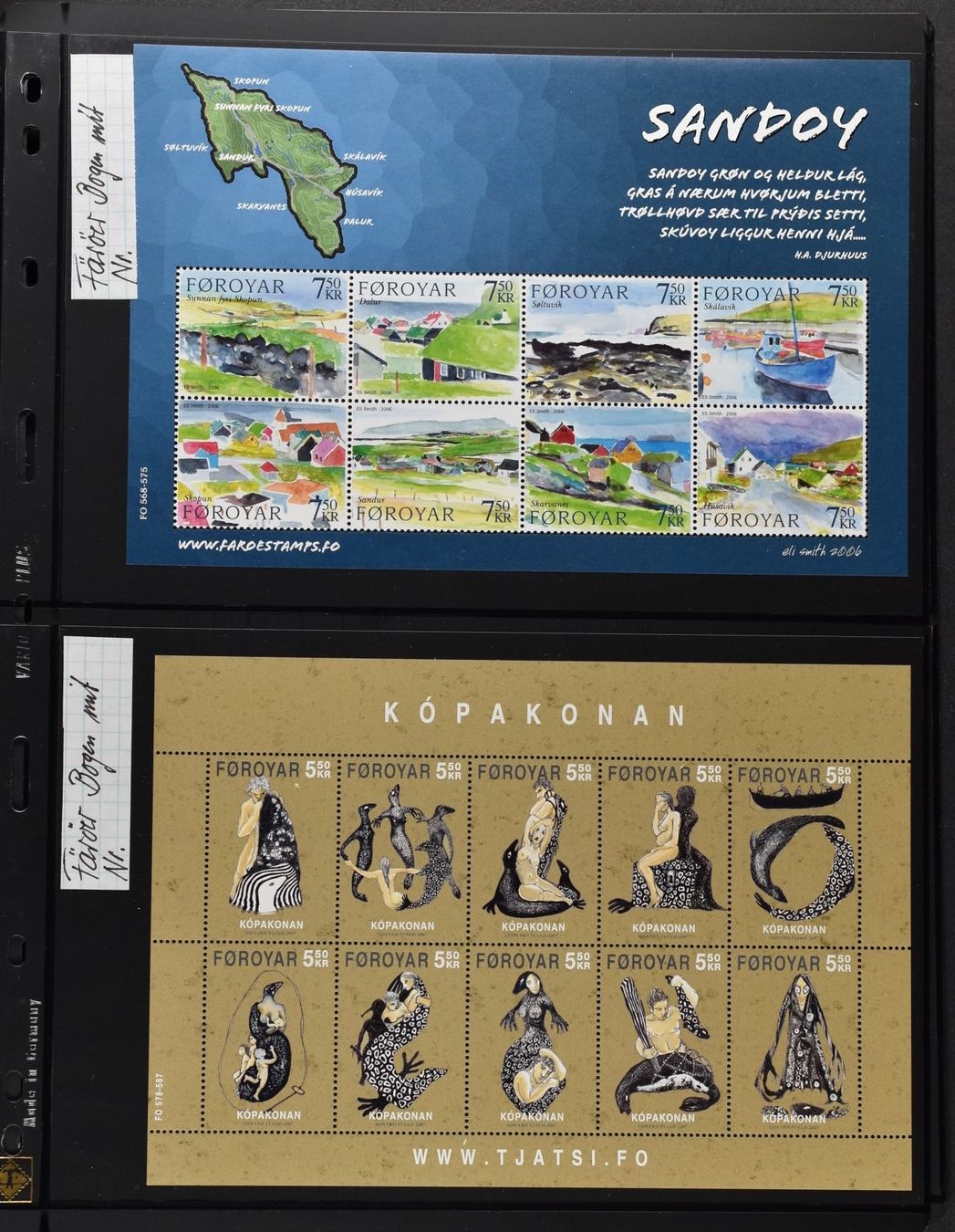 Tous les timbres: FÄRÖER INSELN, SUPER SAMMLUNG VIERERBLOCKS 1987-2007 POSTFR. – D'occasion à Wetzikon ZH par Philimpex 8