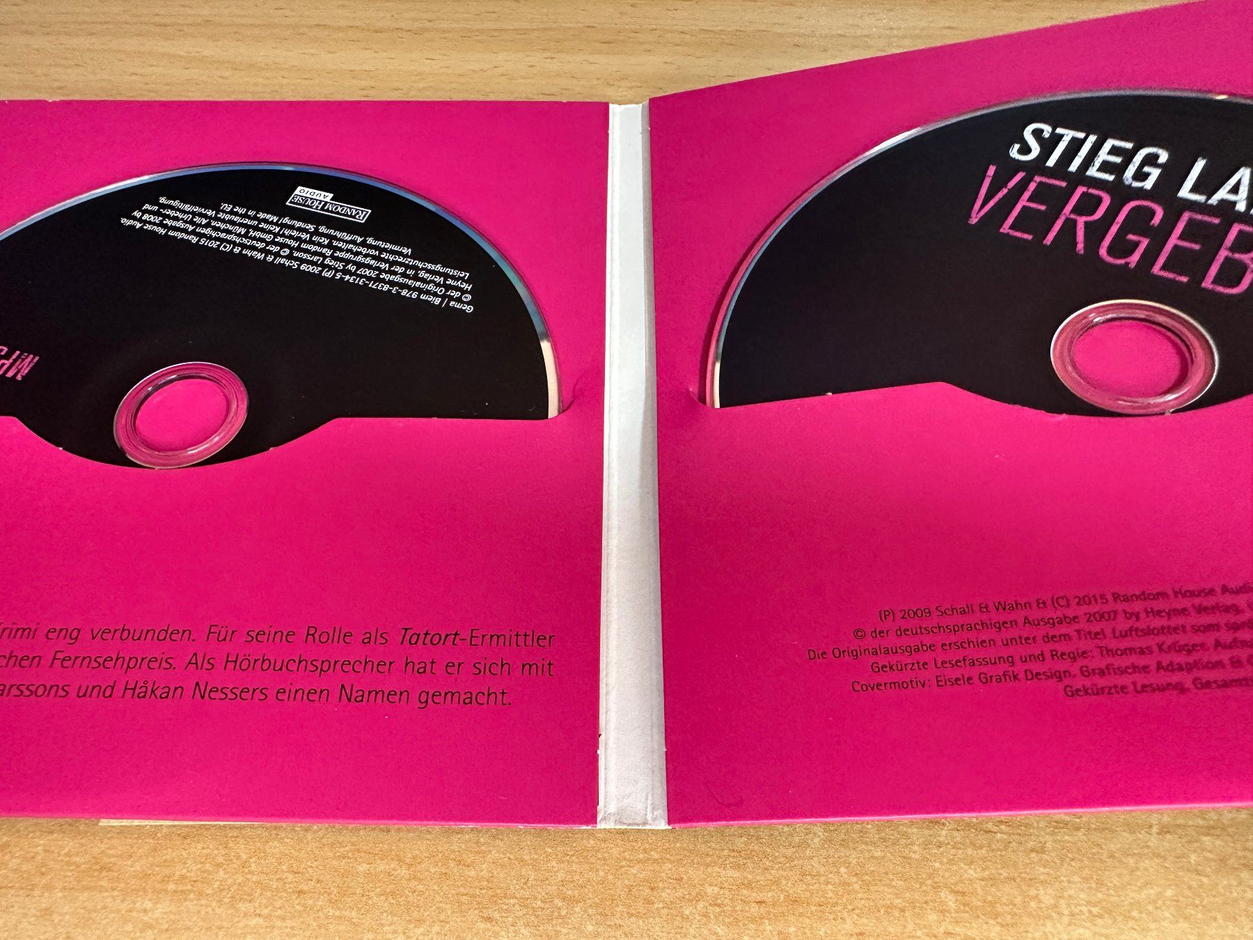 Hörbücher: Stieg Larsson - Vergebung - MP3 - 2 CD – Gebraucht aus Rikon im Tösstal von Alpenmutz 2