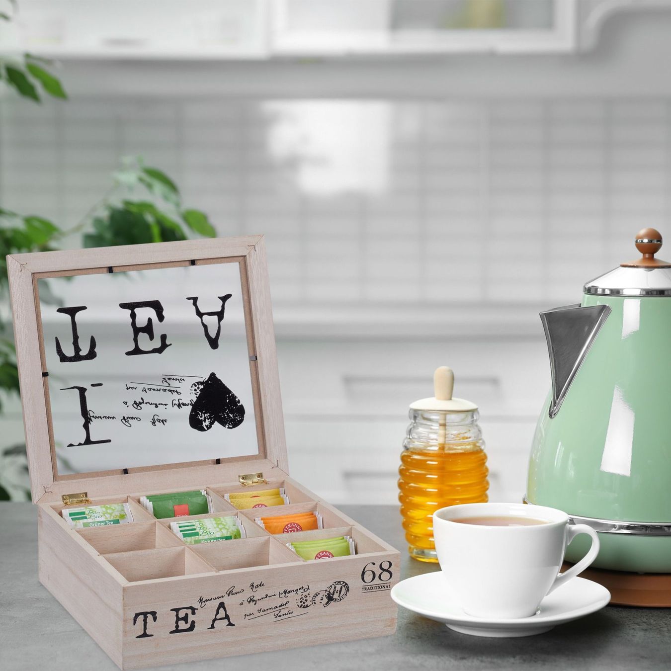 Altro per la casa: TEEBOX HOLZ 9 Fächer "I LOVE TEA" – Nuovo e nell'imballaggio originale da Gerlafingen venduto da Tsuru 5