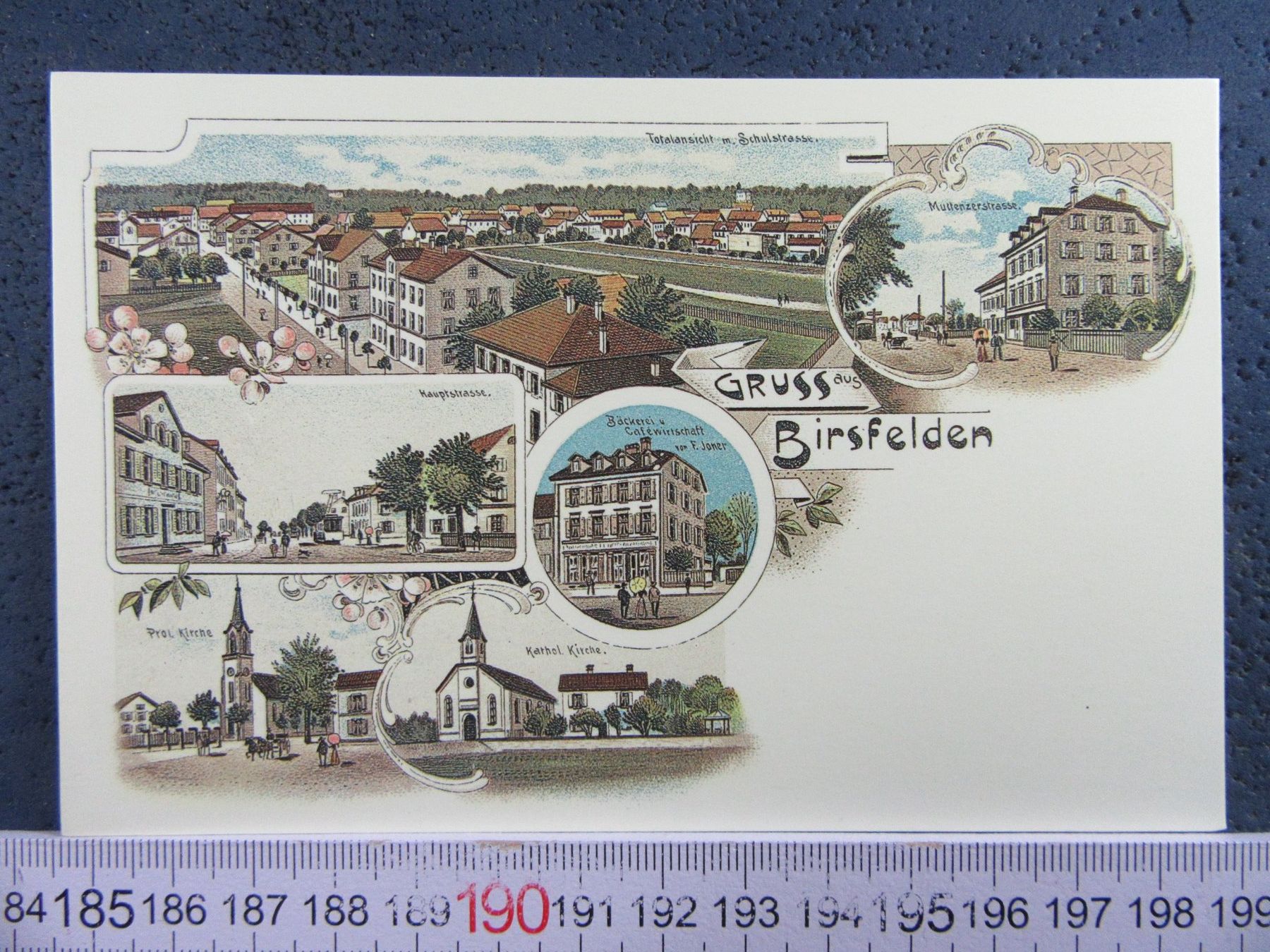 Cartoline postali: BIRSFELDEN BL AK LITHO-REPRO UM 1895 – Usato da Ettingen venduto da Hausi4711