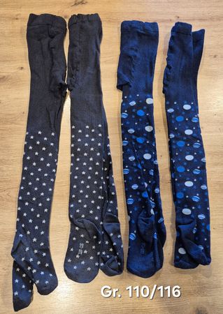 Strumpfhosen 4er Set Sterne Planeten Gr. 110/116