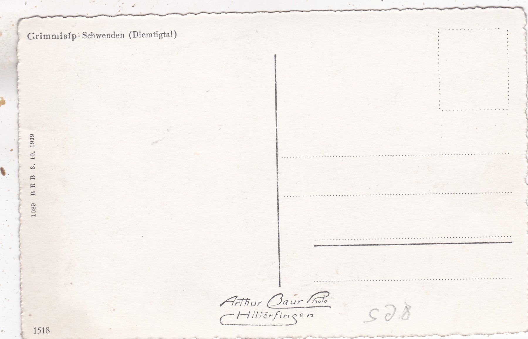 Cartoline postali: Grimmialp Schwenden Diemtigtal – Usato da Herisau venduto da Lisegrat2008 1