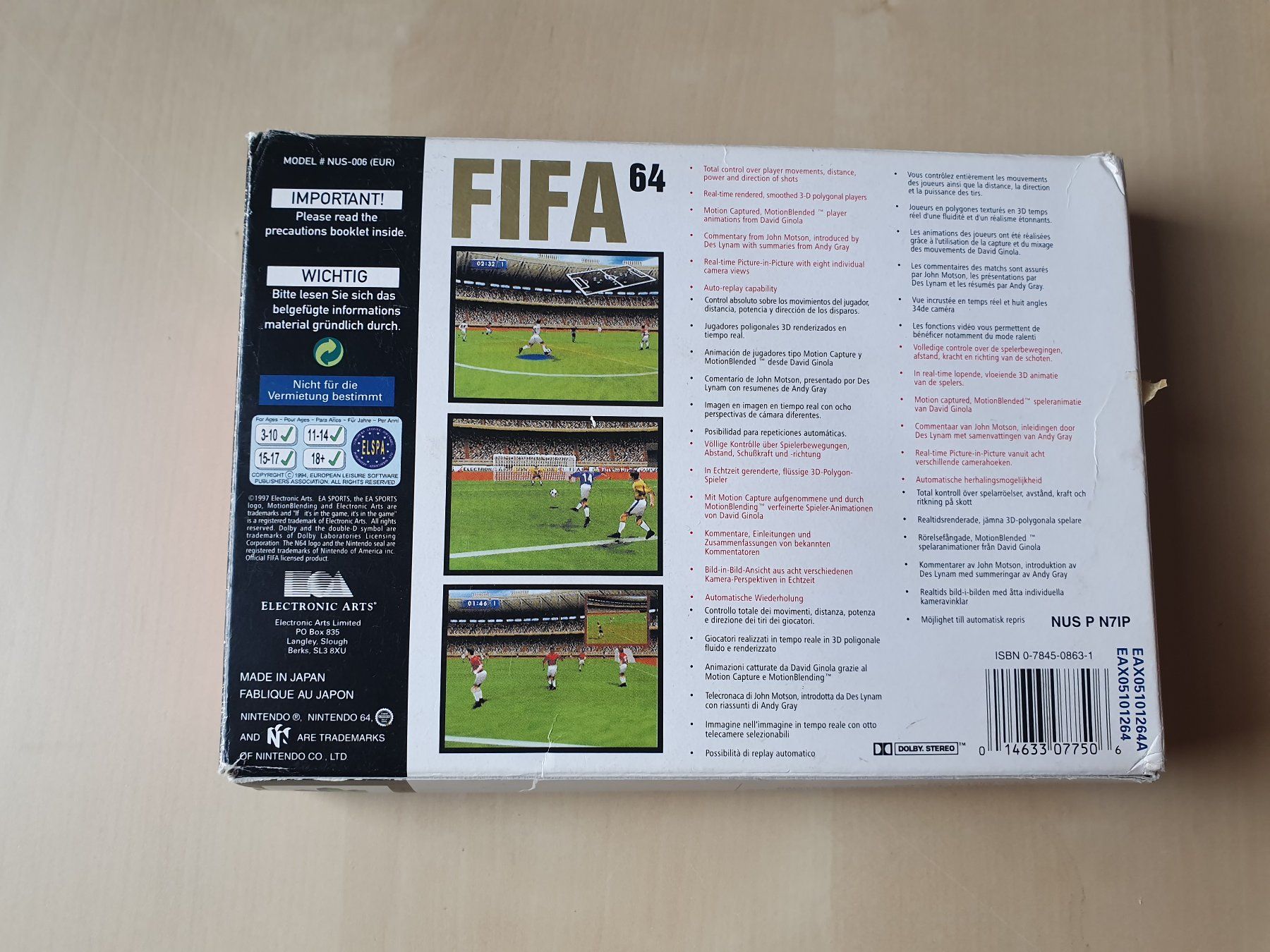 Nintendo Giochi: FIFA 64 – Usato da Stansstad venduto da collectorsshop 1
