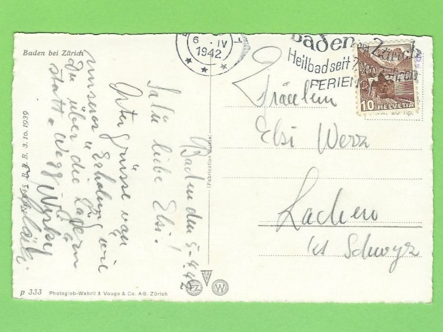 Cartes postales: Baden bei Zürich – D'occasion à Zürich par t24_de 1