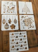 Neu 5er Set Malschablonen Weihnachten