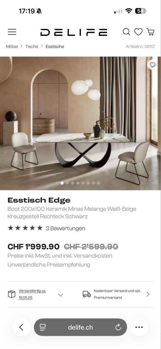 Tavoli: Atemberaubender Keramik Esstisch 240x120cm – Nuovo (secondo la descrizione) da Rümlang venduto da dga_vhv6 7