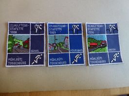 Sticker zum Aufnähen - Hulftegg-Stafette 1988, 1989, 1990