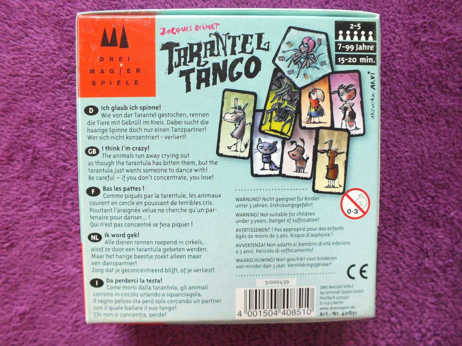 Giochi: Drei Magier Spiele - Tarantel Tango – Usato da Müllheim Dorf venduto da Seeeule01 1