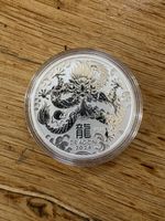 Silbermuenze Australien Drache 1oz 9999 Ag 2024 neu!