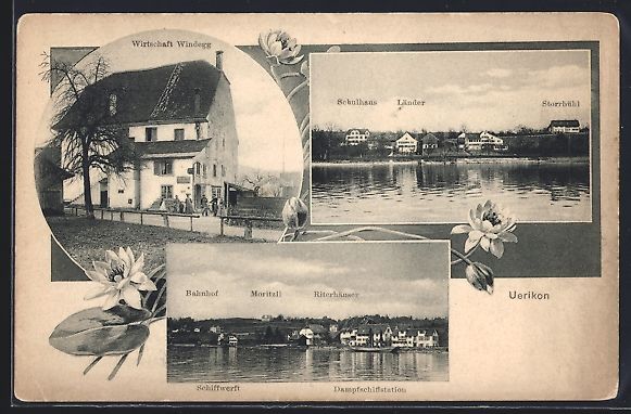 Ansichtskarten: Uerikon, Gasthaus Windegg, Teilansicht m – Gebraucht aus Berlin von bartko-reher