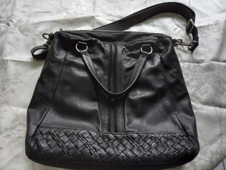 Tasche/Umhängetasche Leder schwarz FREDsBRUDER Shopper