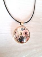 Halskette mit Blumen Anhänger Floral *letzte tage