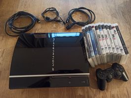 Firmware 4.80 PS3 FAT 80GB CECHL04 + Controller + 11Spiele
