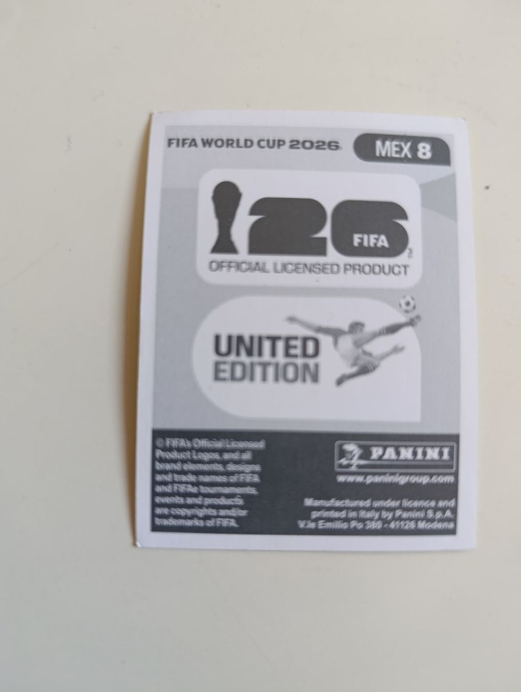 Panini Cartes à collectionner: Panini World Cup 2026 MEX 8 – Neuf (Voir description) à Lavey-Village par pas_7xd2 1