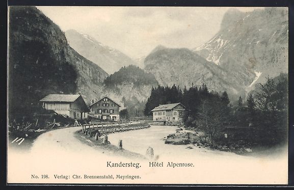 Ansichtskarten: AK Kandersteg, Hotel Alpenrodse – Gebraucht aus Berlin von bartko-reher