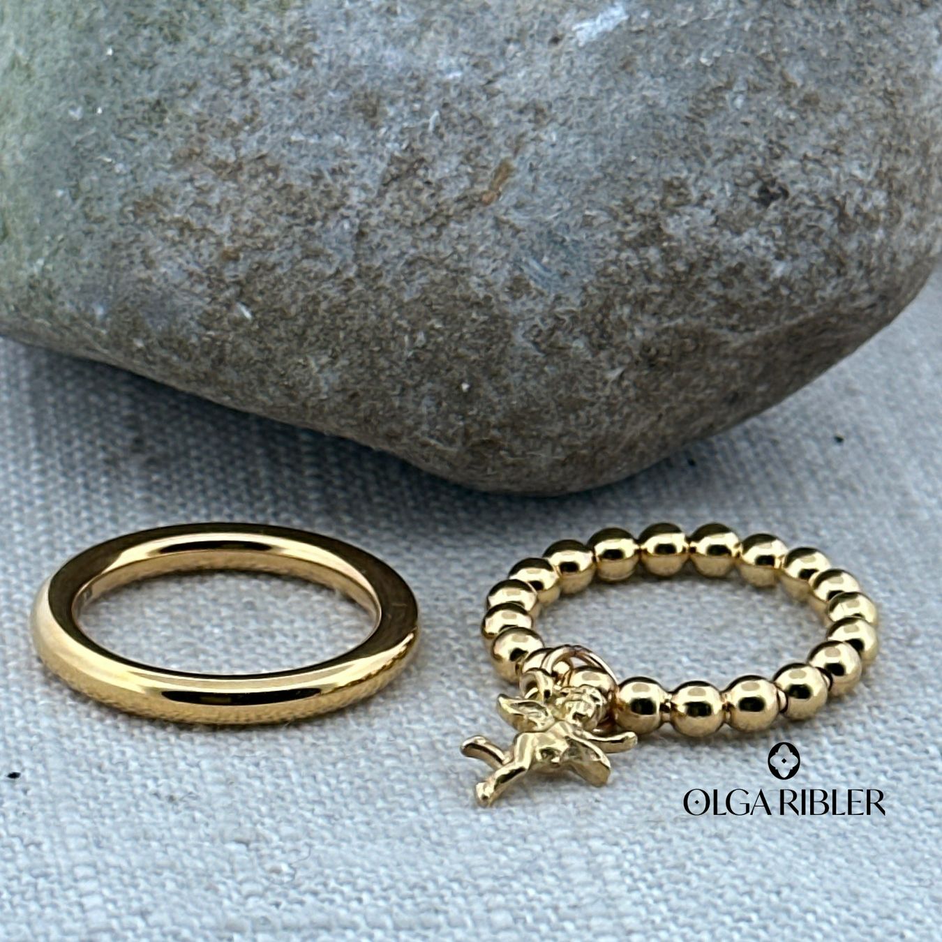 Olga Ribler Anelli: Ring SET Edelstahl & Silber Grösse 56 – Nuovo (secondo la descrizione) da Luzern venduto da Schmuckoutlet 1