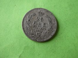 Schweden 1859, 25 Oere   - Silber