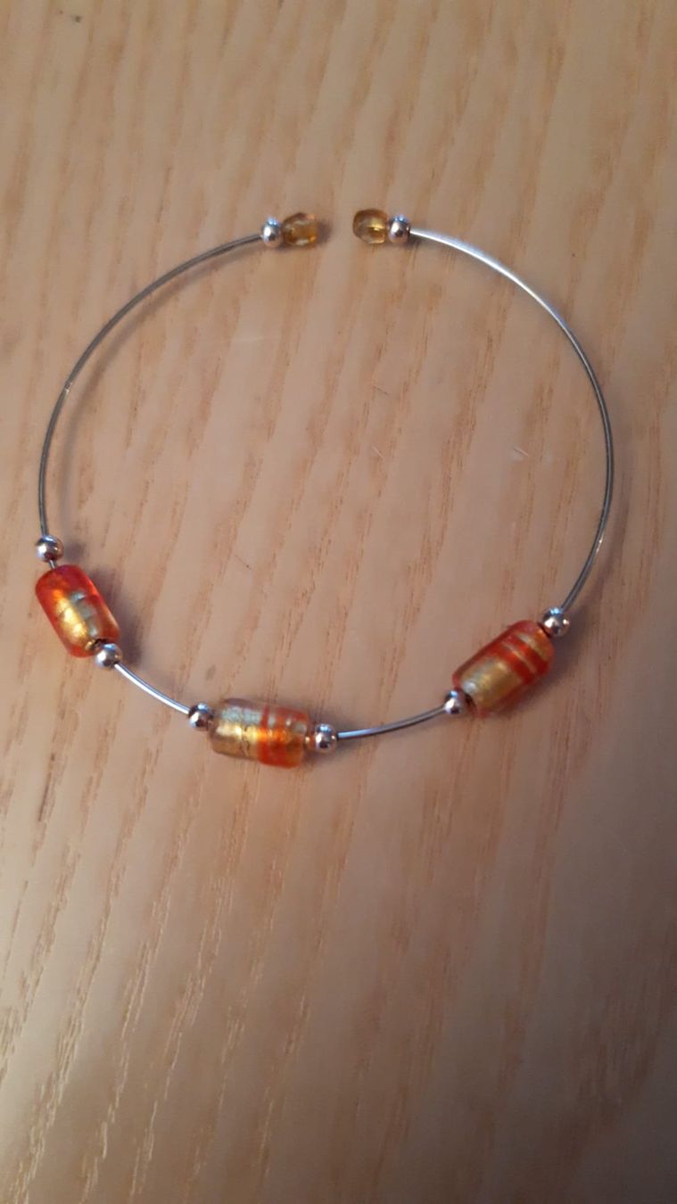 Bracciali & Braccialetti: Armband mit Muranoglasperlen Orange/Gold – Usato da Zürich venduto da sar_77pl