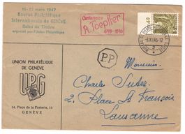 Lettre de Genève BPA A401 pour Lausanne le 8.XII.46