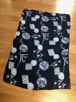 Tissu Navy Blue Paréo Tulipe Blau Stoffe Blume Tulip Muster
