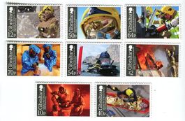Briefmarken "Feuerwehr, Rettungsdienst". Gibraltar