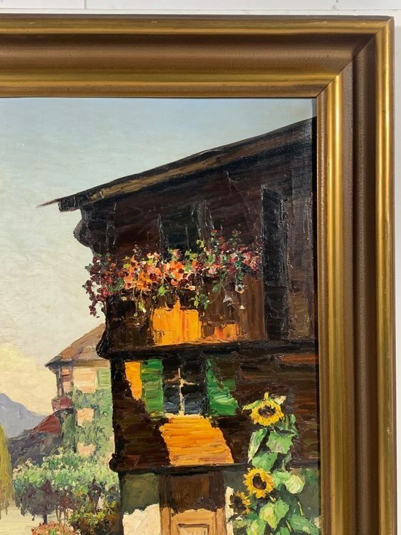 GEMÄLDE OEL/LEINWAND UNLESERLICH SIGNIERT MIT RAHMEN 5