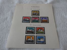 Pro Patria 1 Seite 1976 1977 Schweizer Schlösser gest.